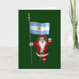 kerstman met vertrek uit Argentinië Feestdagen Kaart