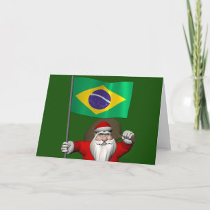 kerstman met vertrek uit Brazilië Feestdagen Kaart