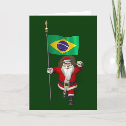 kerstman met vertrek uit Brazilië Feestdagen Kaart (Voorkant)