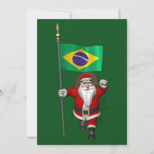 kerstman met vertrek uit Brazilië Feestdagenkaart (Voorkant)