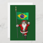 kerstman met vertrek uit Brazilië Feestdagenkaart (Voorkant / Achterkant)