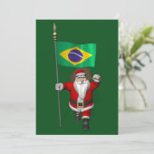 kerstman met vertrek uit Brazilië Feestdagenkaart (Staand voorkant)