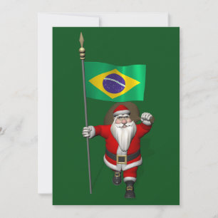 kerstman met vertrek uit Brazilië Feestdagenkaart
