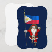 Kerstman met vertrek uit de Filipijnen Feestdagenkaart (Voorkant / Achterkant)