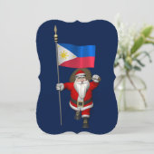 Kerstman met vertrek uit de Filipijnen Feestdagenkaart (Staand voorkant)