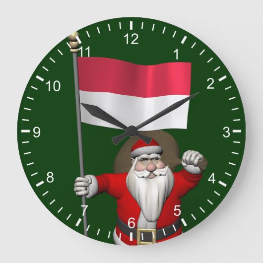 kerstman met vertrek uit Indonesië Grote Klok (Voorkant)