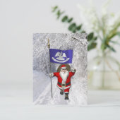 kerstman met vertrek uit Louisiana Feestdagenkaart (Staand voorkant)