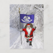 kerstman met vertrek uit Louisiana Feestdagenkaart (Voorkant)