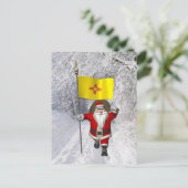 kerstman met vertrek uit Nieuw-Mexico Feestdagenkaart (Staand voorkant)