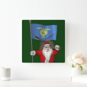 kerstman met vertrek uit Oregon Vierkante Klok (Huis)