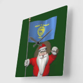 kerstman met vertrek uit Oregon Vierkante Klok (Hoek)