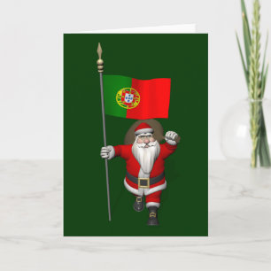 kerstman met vertrek uit Portugal Feestdagen Kaart