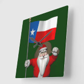 kerstman met vertrek uit Texas Vierkante Klok (Hoek)