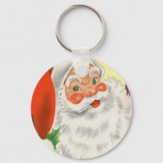  kerstman met Victoriaans kerst Sleutelhanger (Voorkant)