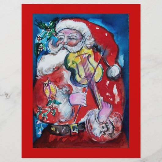 KERSTMAN MET VIOOL FLYER (Voorkant)