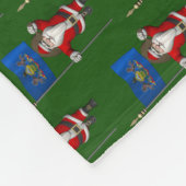 kerstman met vlag van Pennsylvania Fleece Deken (Hoek)