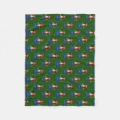 kerstman met vlag van Pennsylvania Fleece Deken (Voorkant)