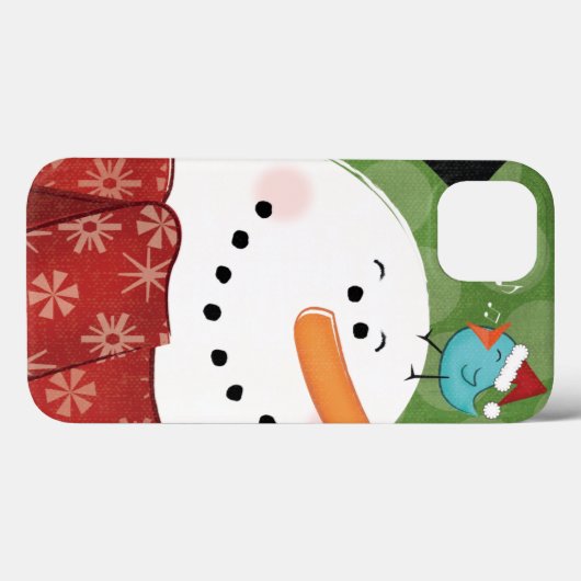 kerstman met vogel Case-Mate iPhone case (Achterkant (horizontaal))
