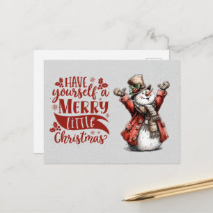 Kerstman met vrolijk Kerstfeest Briefkaart