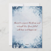 Kerstman met vrolijk kerstfeest feestdagenkaart (Achterkant)