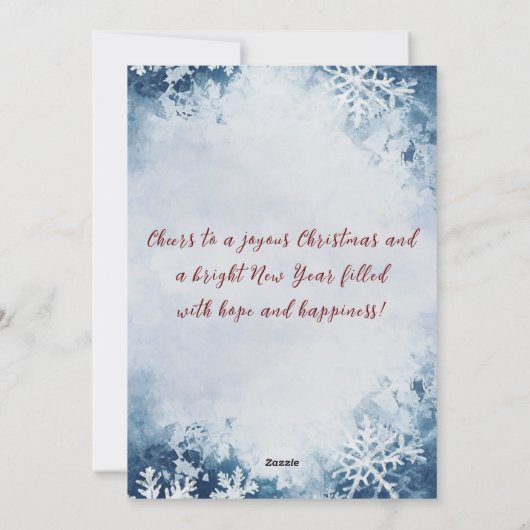 Kerstman met vrolijk kerstfeest feestdagenkaart (Achterkant)