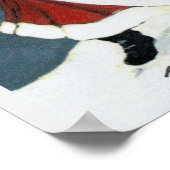  Kerstman met Waterverf-tekening tas geloof Poster (Hoek)