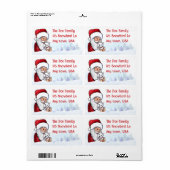 Kerstman met Westies Kerstmis Etiket (Full Sheet)