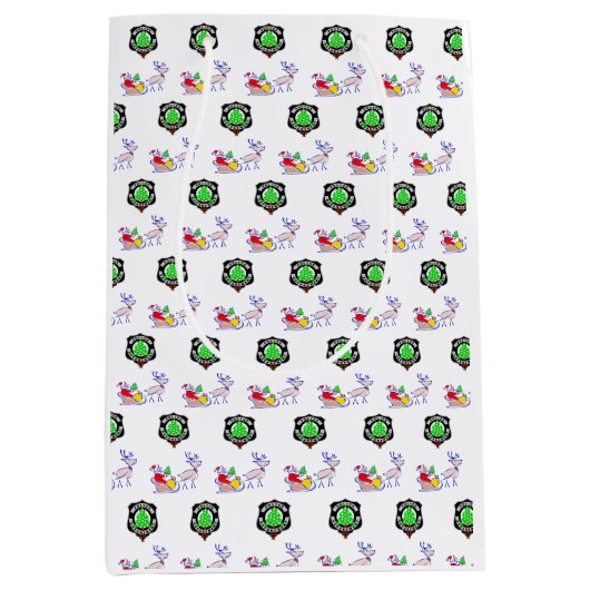 Kerstman met wetshandhaving   medium cadeauzakje (Voorkant)