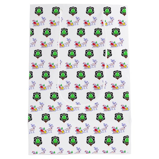 Kerstman met wetshandhaving   medium cadeauzakje (Achterkant)