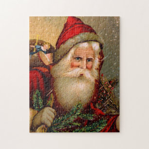 kerstman met wisselende tek legpuzzel