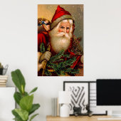 kerstman met wisselende tek poster (Thuiskantoor)