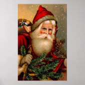 kerstman met wisselende tek poster (Voorkant)