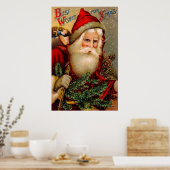 kerstman met wisselende tek poster (Keuken)