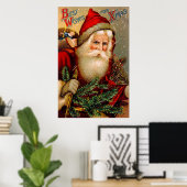 kerstman met wisselende tek poster (Thuiskantoor)