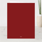 Kerstman met wit paard op besneeuwd Boerderij Kaart (Achterkant)