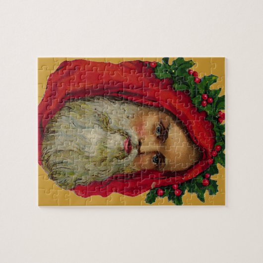  kerstman met Wreath Legpuzzel (Horizontaal)