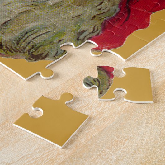  kerstman met Wreath Legpuzzel (Zijkant)