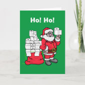 Kerstman met zak van TP Kerstmis Kaart (Voorkant)