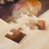 Kerstman met Zijdewindhond Kerst Kunst Legpuzzel (Zijkant)