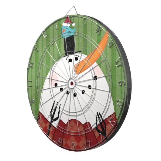 kerstman met Zingende vogel Dartbord (Voorkant Rechts)