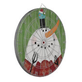 kerstman met Zingende vogel Dartbord (Voorkant Links)