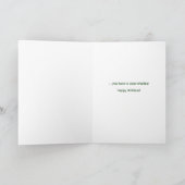 Kerstman met zonnebril en naam feestdagen kaart (Binnen)