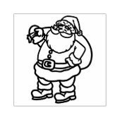Kerstman met zwarte kerstrubber stempel (Afrduk)