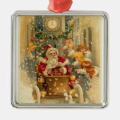  kerstman metalen ornament (Voorkant)