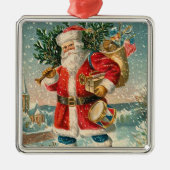  kerstman metalen ornament (Voorkant)