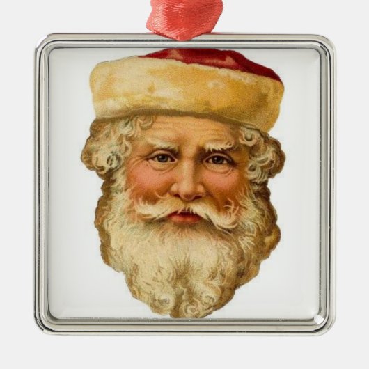 kerstman metalen ornament (Voorkant)
