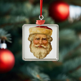 kerstman metalen ornament