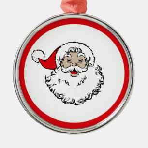 kerstman metalen ornament
