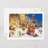 KERSTMAN & MEVR. CLAUS BIJ DE ARCTICA FEESTDAGENKAART (Voorkant / Achterkant)