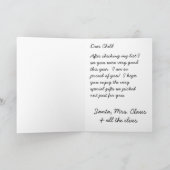 Kerstman & Mevr. Claus Feestdagen Kaart (Binnen)